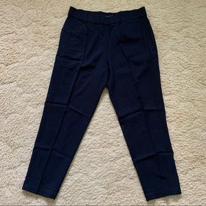 Theory blue cropped tapered trousers
